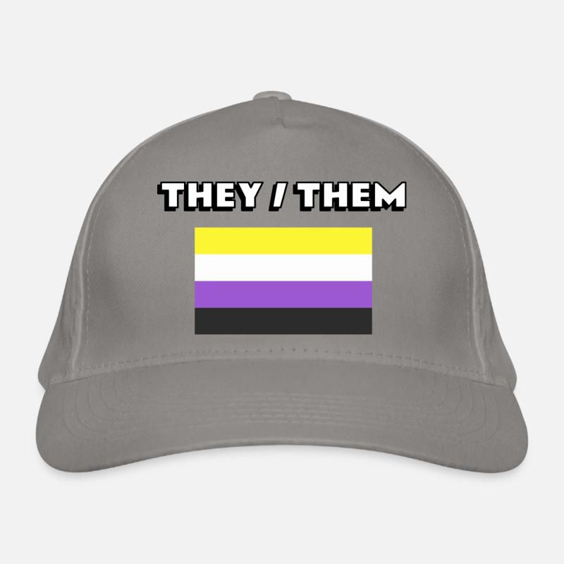 They Them Non Binary Pronouns Flag Organic Baseball Cap