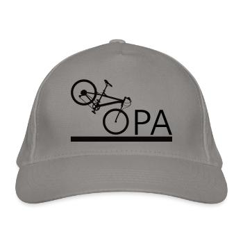 Opa Fahrrad Mountainbike Radeln bester Opa - Bio-Baseballkappe - Hellgrau - Vorne
