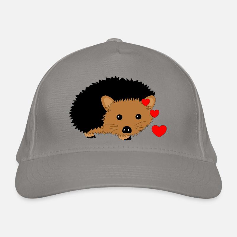 Hedgehog Valentine's Day Organic Baseball Cap