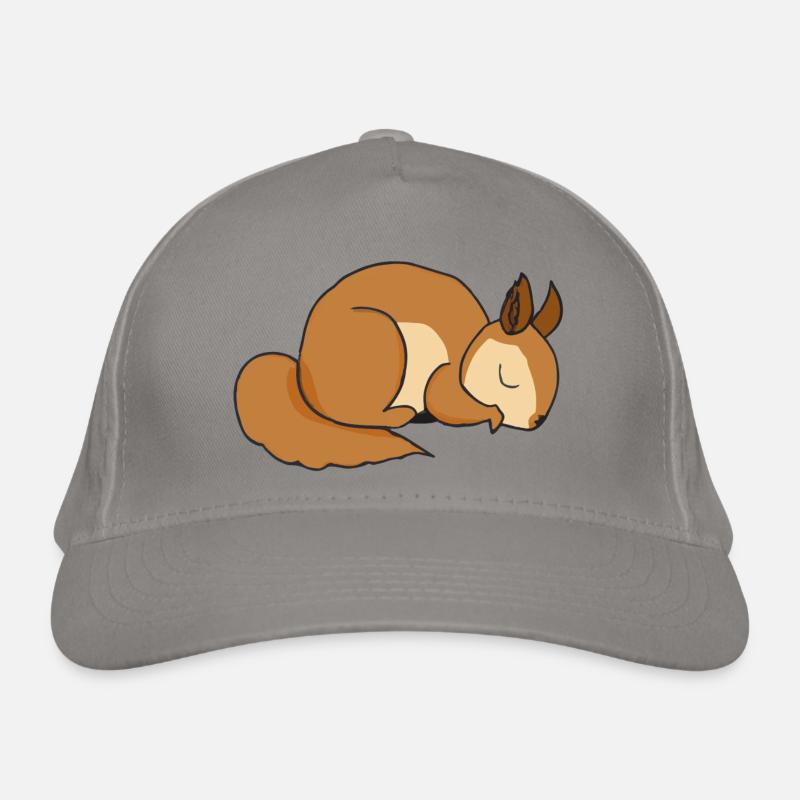 Sleeping Squirrel Gift Idea Pyjamas Organic Baseball Cap