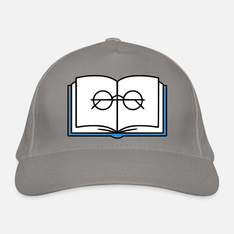 Open Book Glasses School Organic Baseball Cap