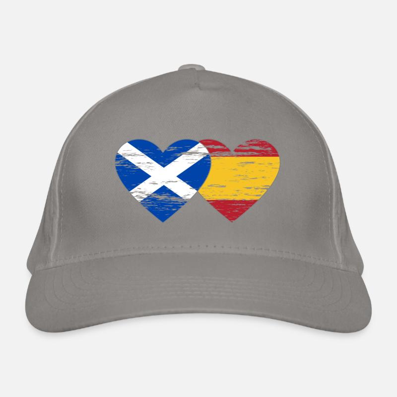 Ecosse Espagne Drapeau Coeur Utilisé Casquette classique bio