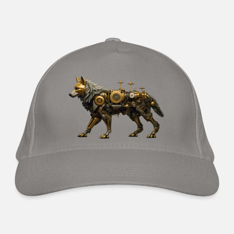 Steampunk Wolf Organic Baseball Cap