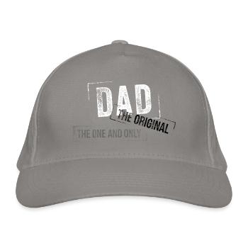 Papa Vater Dad Daddy Geschenk - Bio-Baseballkappe - Hellgrau - Vorne