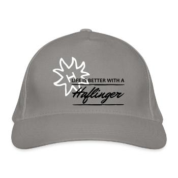 Haflinger - better life - Bio-Baseballkappe - Hellgrau - Vorne