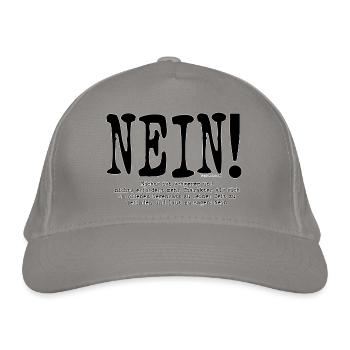 Tucholsky NEIN SAGEN - Bio-Baseballkappe - Hellgrau - Vorne