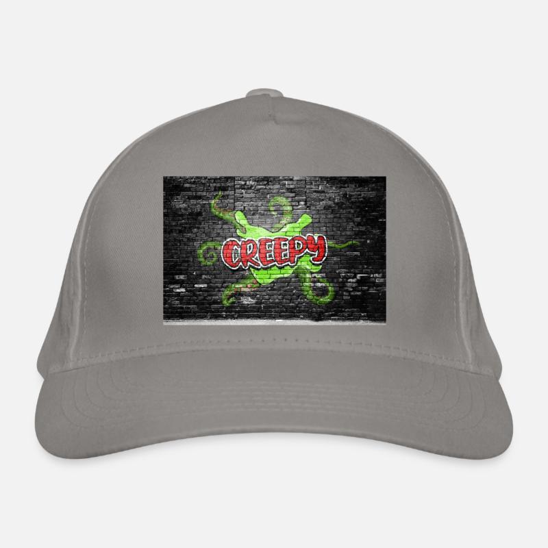 Effrayant Halloween Comic Style Graffiti Lettering sur Casquette classique bio