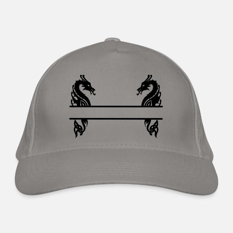 Wikinger zwei Drachen Bio-Baseballkappe