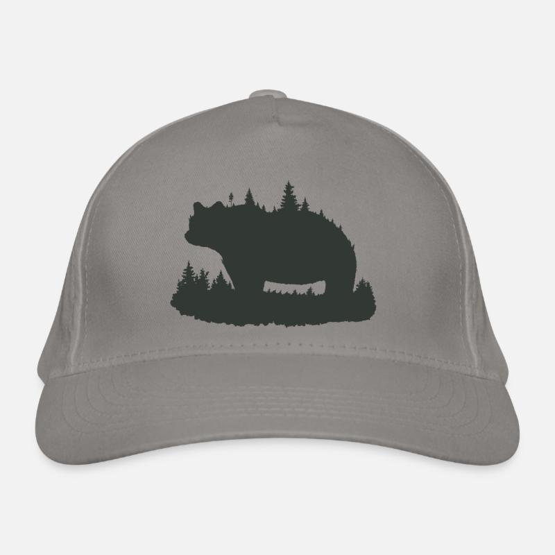 Bär mit Waldfell. Bio-Baseballkappe