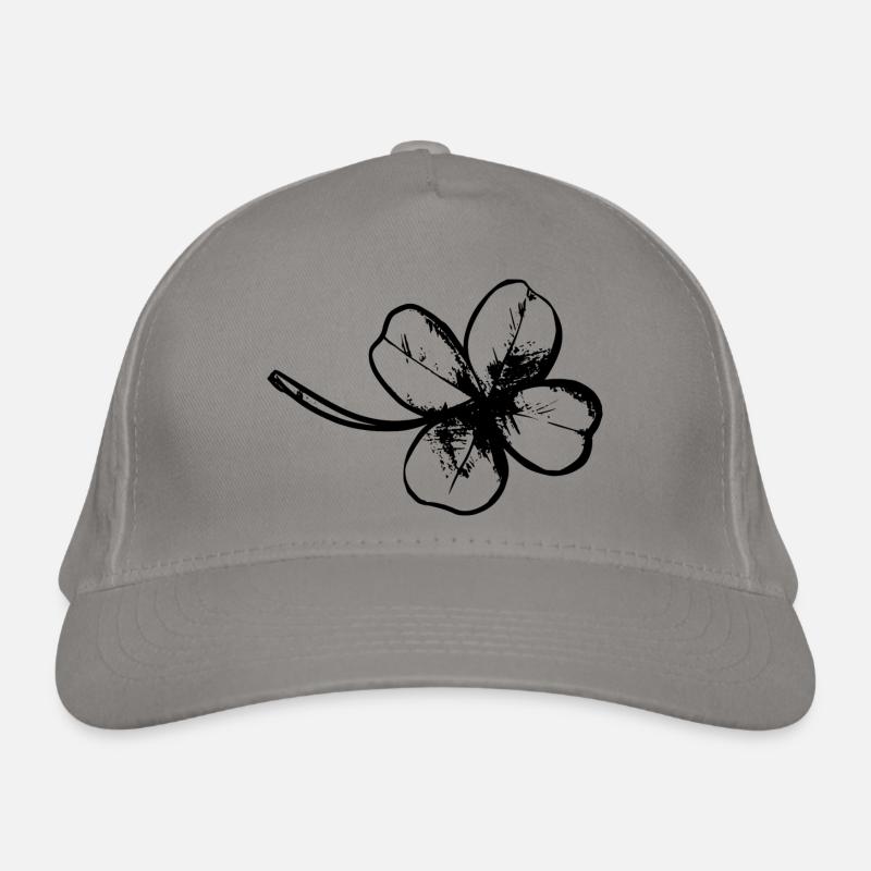 kleeblatt glueck shamrock luck four leaf clover5 Bio-Baseballkappe