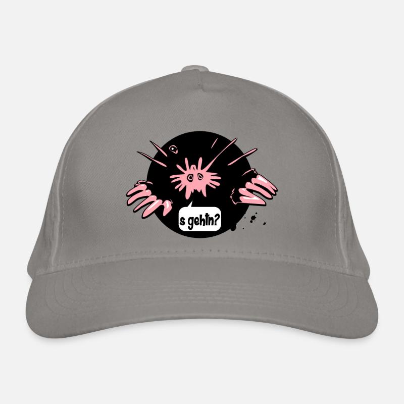 s gehtn? - Sternmull - Tag der Erde - Maulwurf - Bio-Baseballkappe - Hellgrau