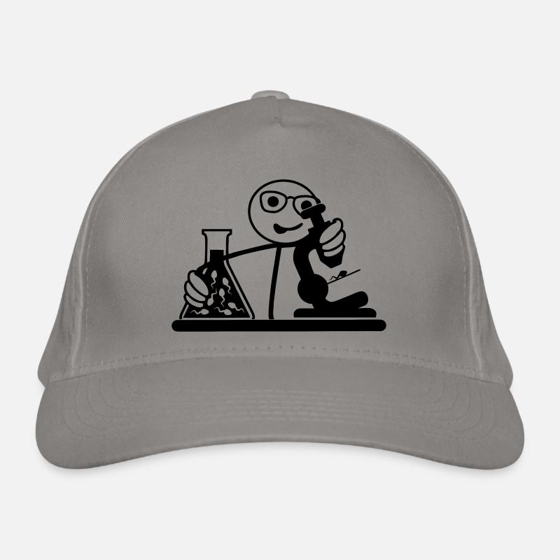 Biologist looks at seed in microscope Organic Baseball Cap