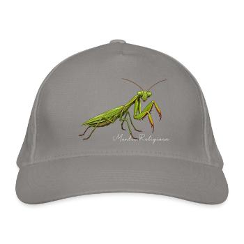 Gottesanbeterin Fangschrecke Mantis Religiosa - Bio-Baseballkappe - Hellgrau - Vorne