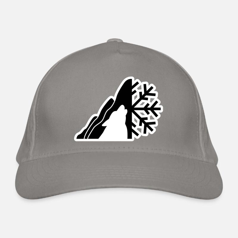 Mountain Logo - Organic Baseball Cap - light grey