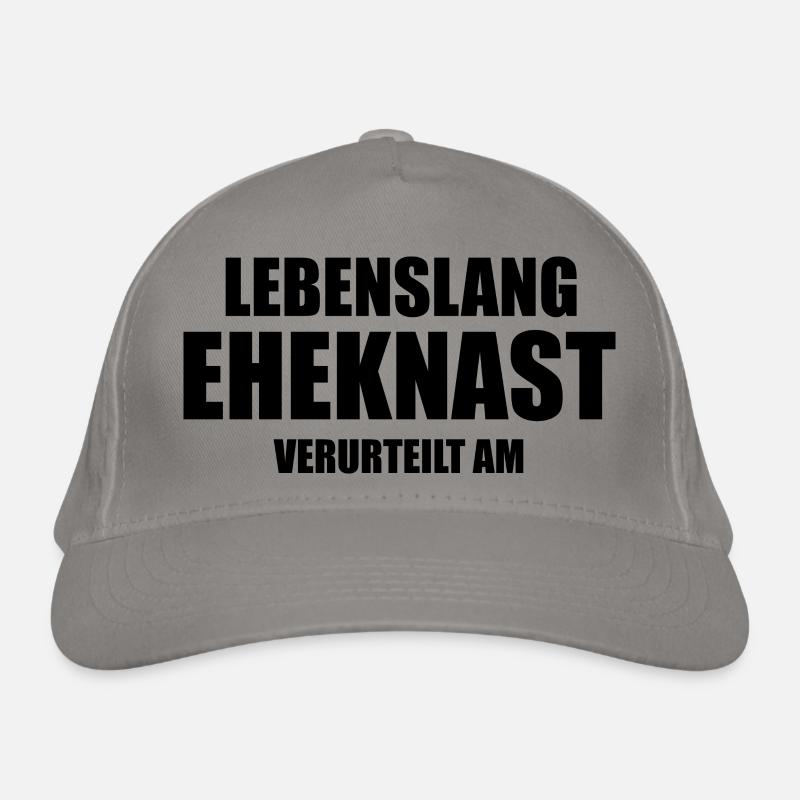lustiger Spruch Junggesellenabschied Ehe Hochzeit - Bio-Baseballkappe - Hellgrau