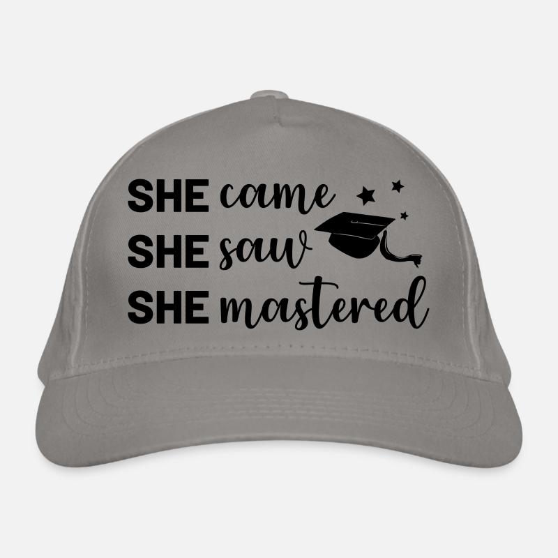 She came She saw She mastered Uni Studium Organic Baseball Cap