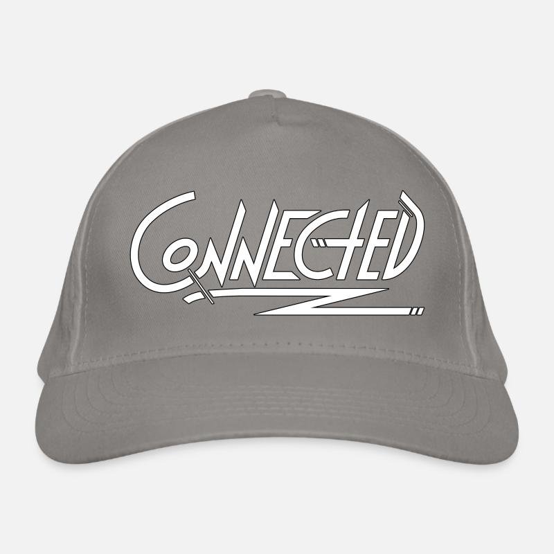Connected_white_simple - Casquette classique bio - gris clair