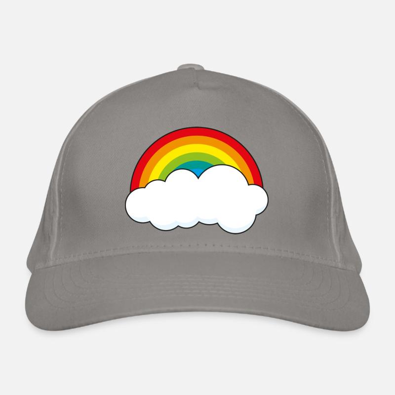 Arc-en-ciel avec nuage Casquette classique bio