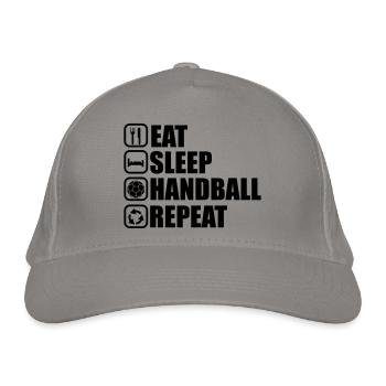eat sleep handball repeat - Casquette classique bio - gris clair - Devant