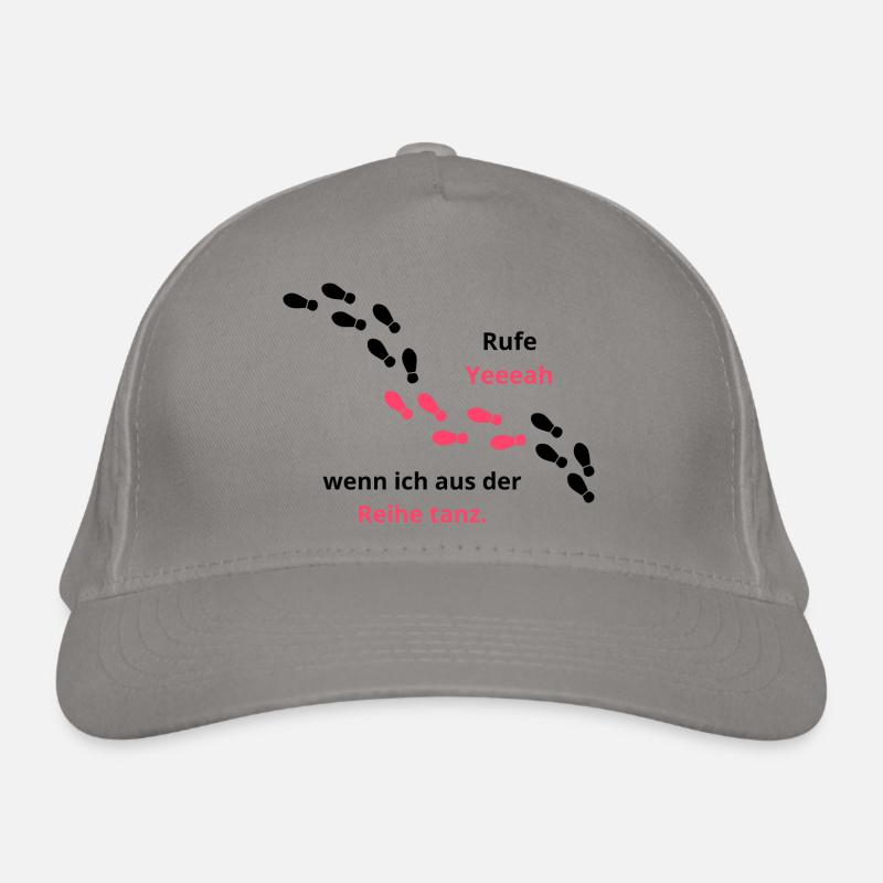 Rufe wenn ich aus der Reihe Tanze - Bio-Baseballkappe - Hellgrau