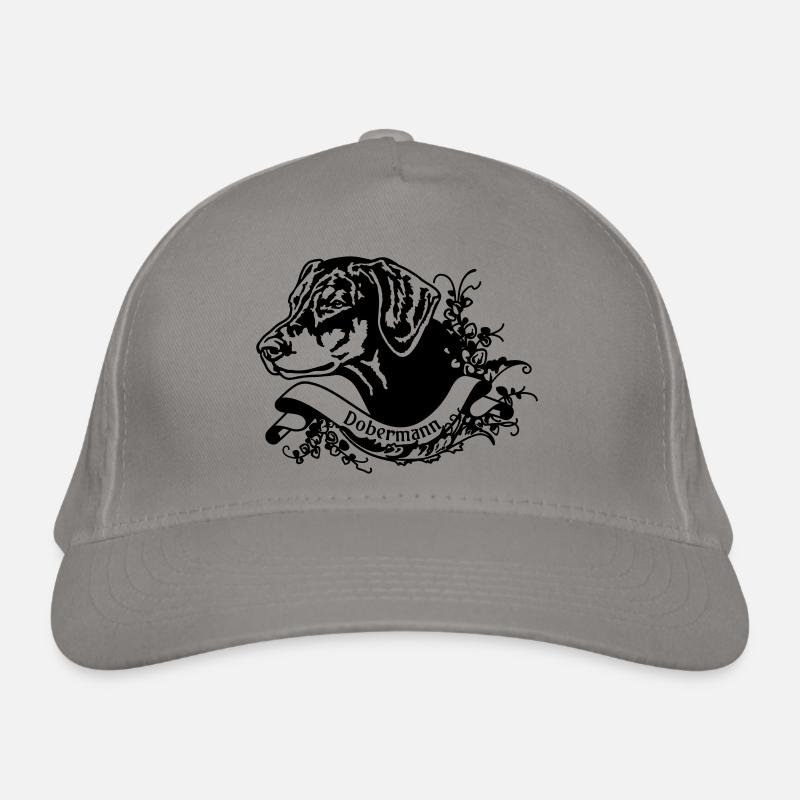 Doberman sur Retro Banner No. 1 Casquette classique bio