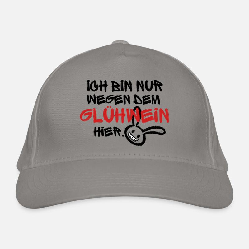 Der Glühweinhase (1) - Bio-Baseballkappe - Hellgrau