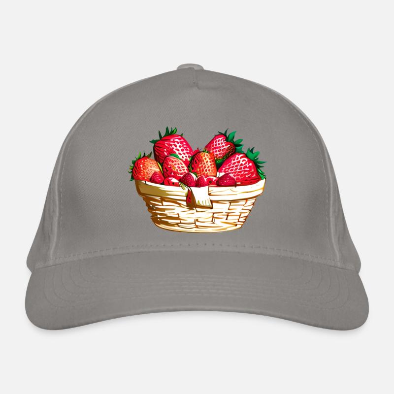 Erdbeeren Erdbeere Erdbeerkorb Bio-Baseballkappe