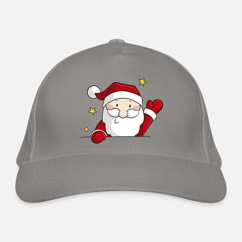 Comic Santa Claus - Organic Baseball Cap - light grey