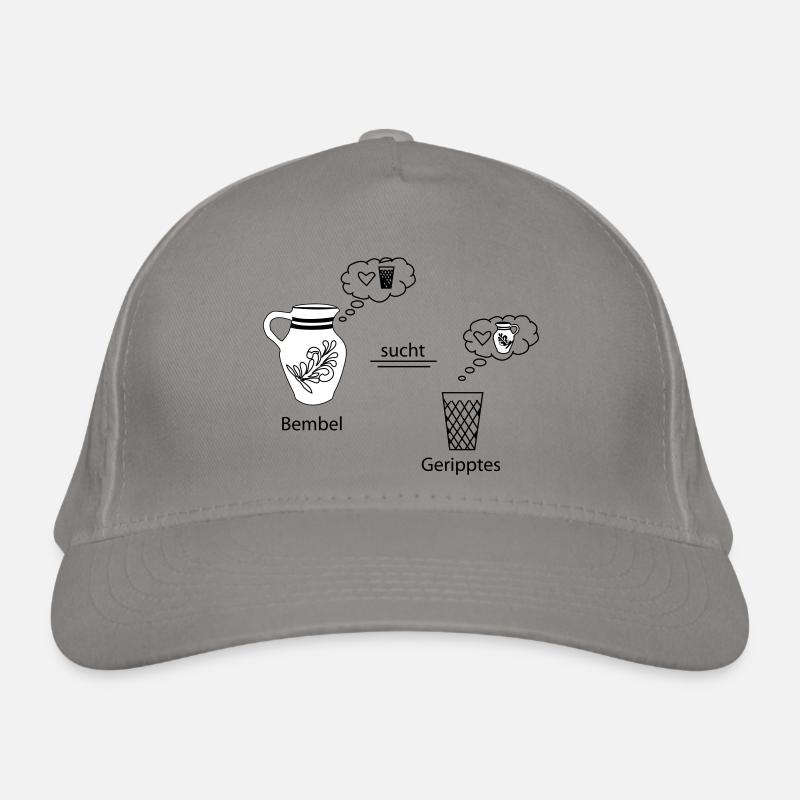 Denkblasen Bembel und Geripptes Bio-Baseballkappe