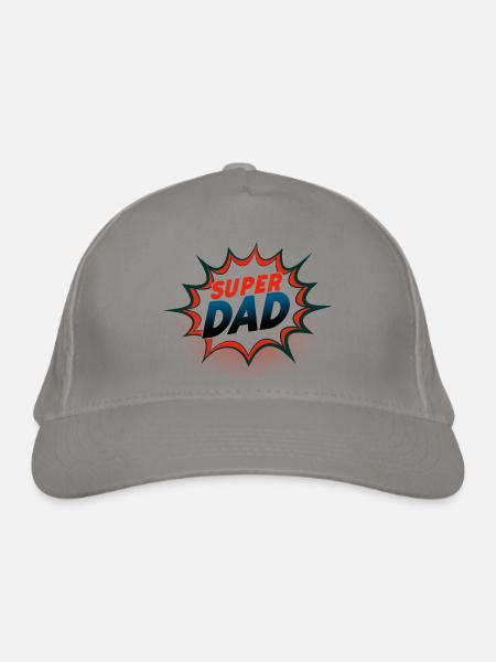 Super Dad - Bio-Baseballkappe - Hellgrau