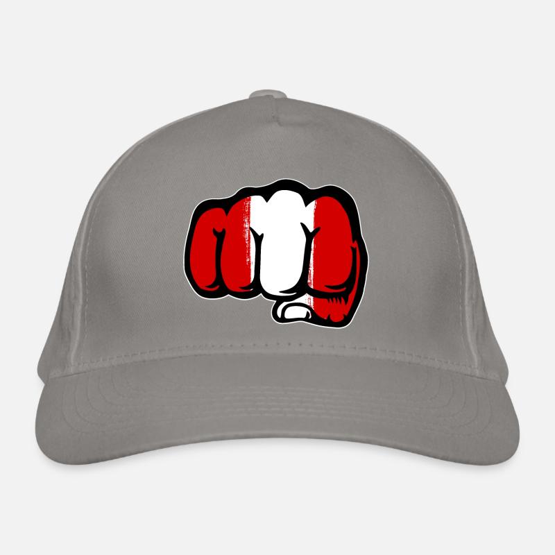 Pérou drapeau poing main Casquette classique bio
