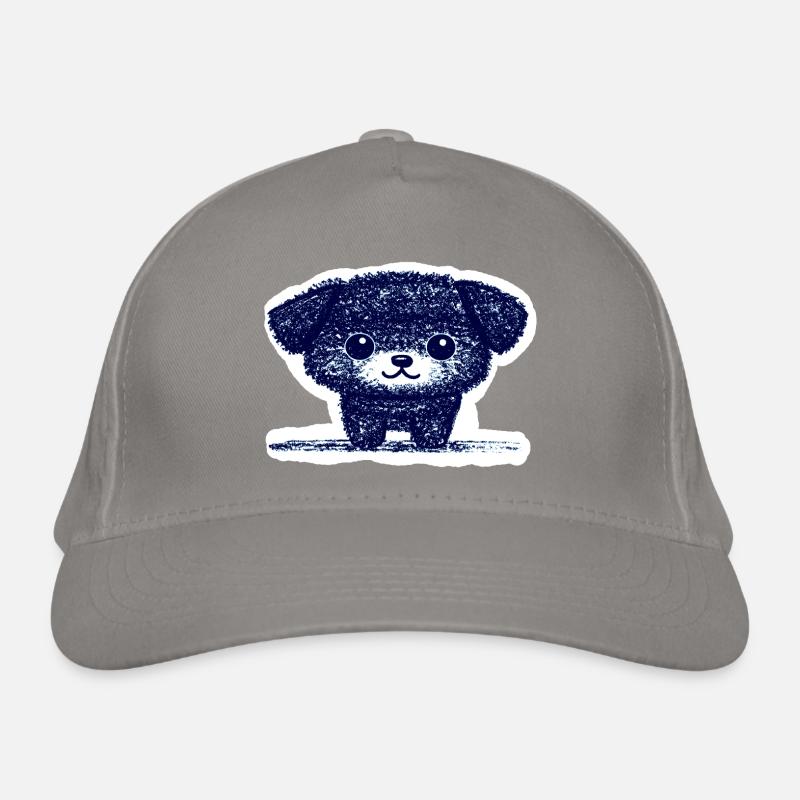 Tiny Puppy (Blue) Organic Baseball Cap