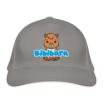 Capybara Bibibara Junge - Bio-Baseballkappe - Hellgrau - Vorne