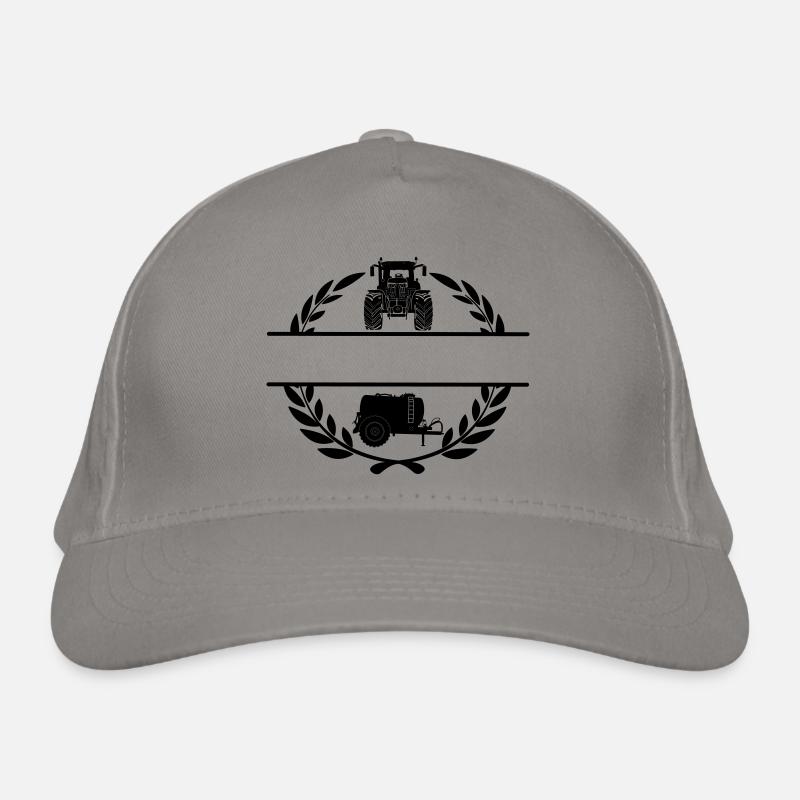 Tractor with vulture tank in laurel wreath Organic Baseball Cap