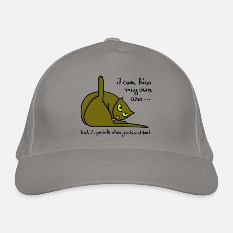 Freche Katze Bio-Baseballkappe