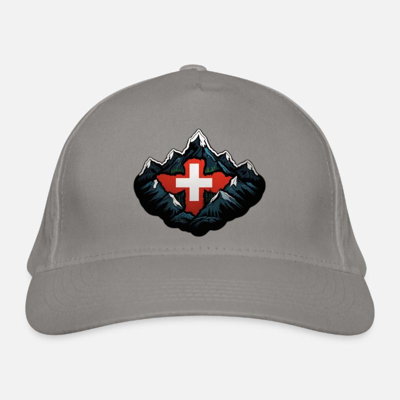 Schweizer Berge Bio-Baseballkappe