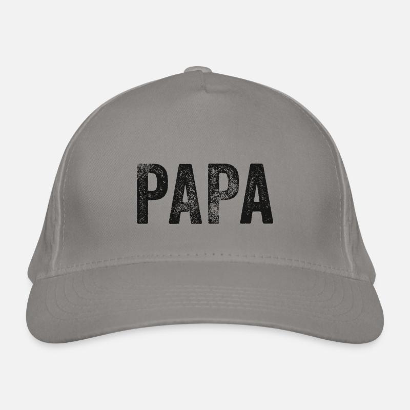 Papa Vater Dad Daddy Geschenk - Bio-Baseballkappe - Hellgrau