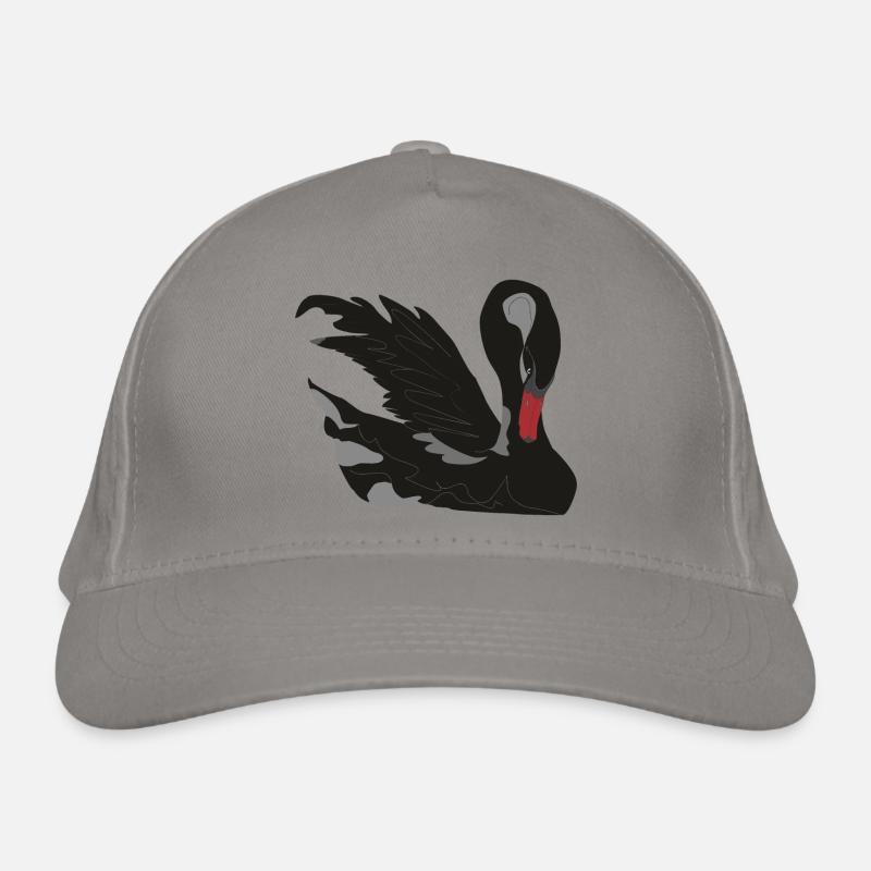 schwarzer Schwan Bio-Baseballkappe