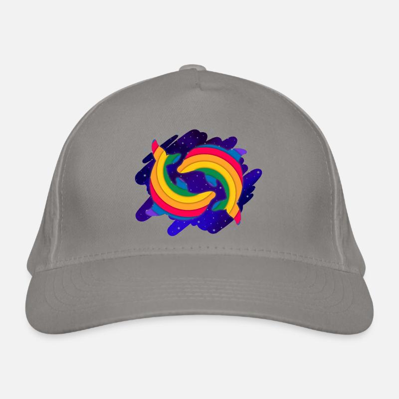 Regenbogen Delfine (Himmel) Bio-Baseballkappe