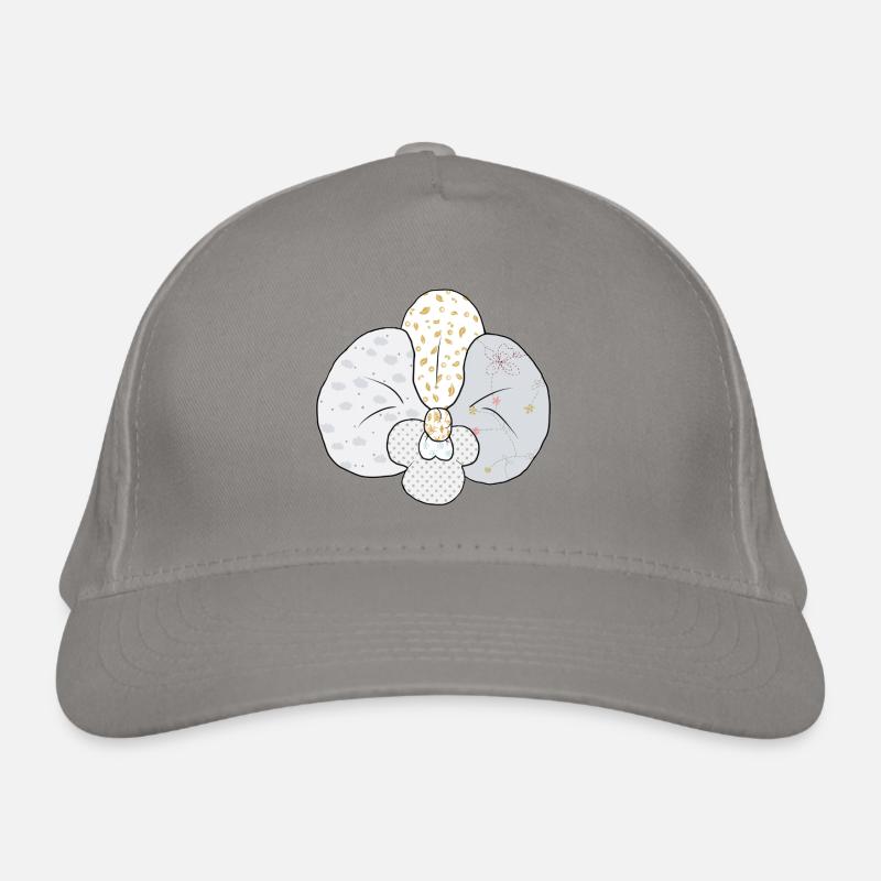 Weisse_Musterorchidee Organic Baseball Cap
