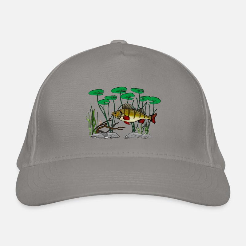 Barschfischen Bio-Baseballkappe