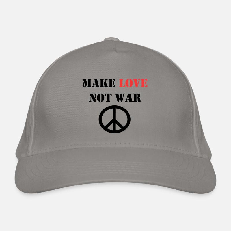 MAKE LOVE NOT WAR Organic Baseball Cap