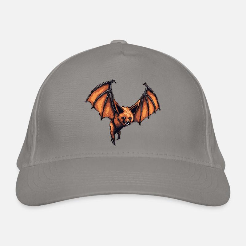 Flying fox pixel art in old 8 bit manner and look Organic Baseball Cap