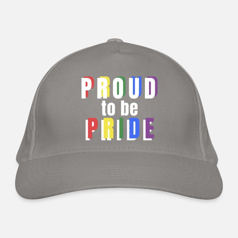 PRIDE PROUD to be Pride white Bio-Baseballkappe