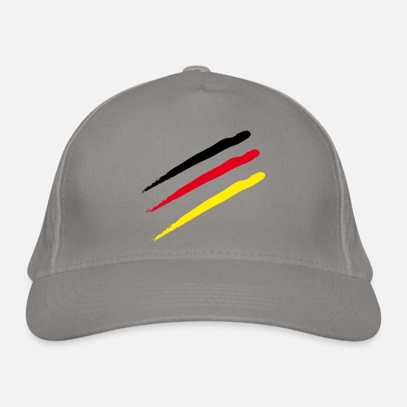 Germany Stripe Scratch Marks Organic Baseball Cap