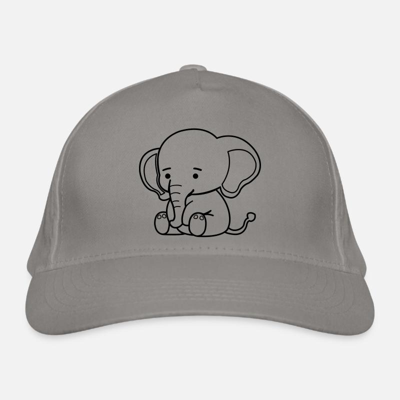 cute elephant Bio-Baseballkappe