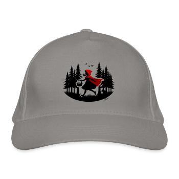Comme le Petit Chaperon Rouge à travers la forêt, attention aux loups ! - Casquette classique bio - gris clair - Devant