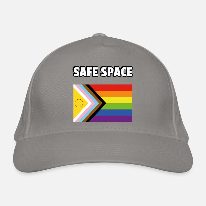 SAFE SPACE Inclusive Pride Progress Flag Organic Baseball Cap
