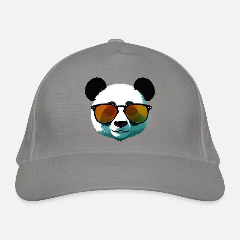 Dégradé de panda avec lunettes de soleil Casquette classique bio
