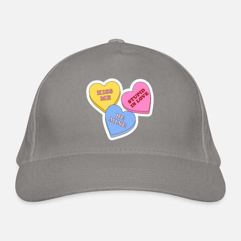 Candy-Hearts-Design Bio-Baseballkappe